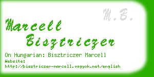 marcell bisztriczer business card